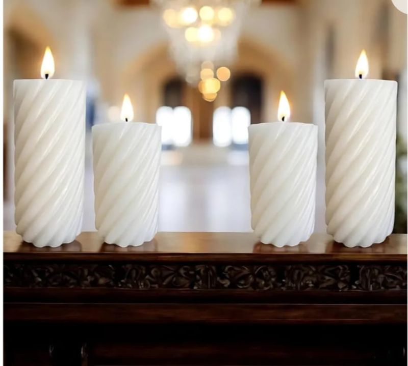 Spiral Round Pillar Candle